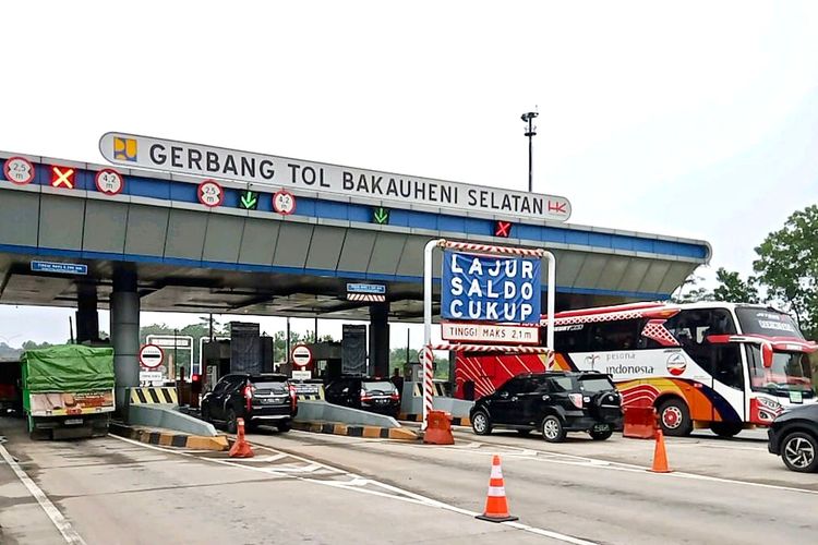 Lokasi gerbang tol Bakauheuni Selatan.