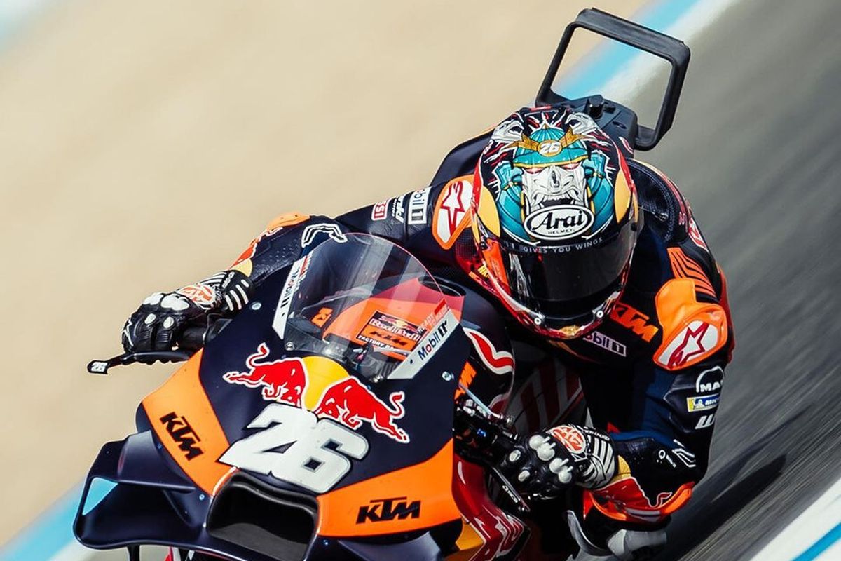 Dani Pedrosa saat berlaga pada MotoGP Spanyol 2023 di Sirkuit Jerez
