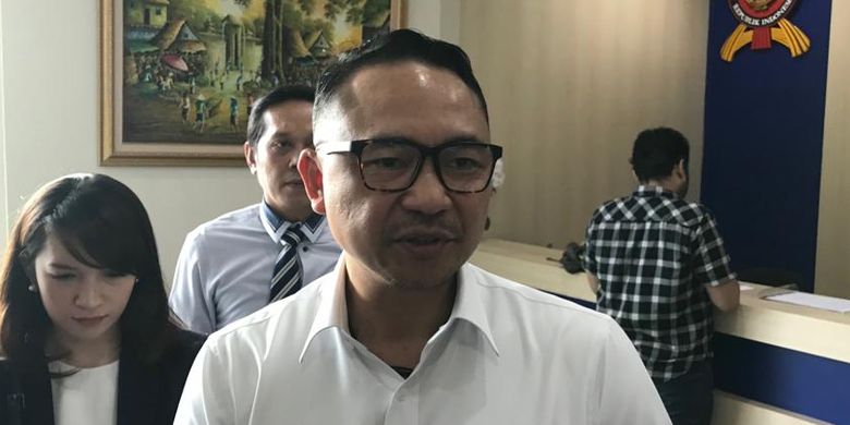 Direktur Utama Garuda Indonesia Ari Askhara di Kantor KPPU, Jakarta, Senin (1/7/2019).