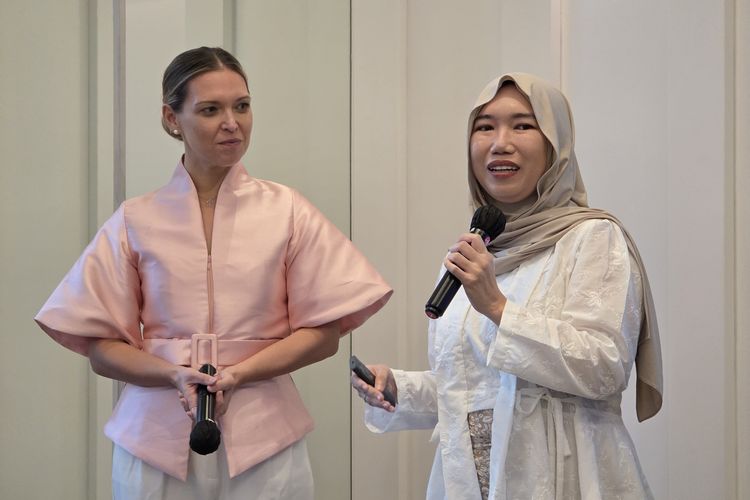 (ki-ka) Head of Marketing Canva di Asia Tenggara Laura Kantor dan Country Manager Canva Indonesia , Stefani Herlie acara Exclusive, Intimate with Canva Indonesia yang digelar hari ini, Jumat (20/2/2026) di Jakarta.