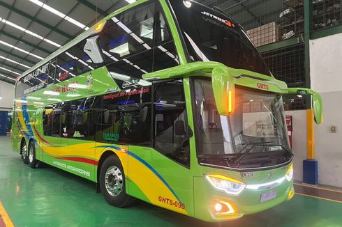 Bus Baru PO Gunung Harta, Dua Lantai dengan Sleeper Seat