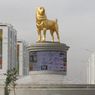 Anjing Favorit Presiden Turkmenistan Dibuatkan Patung Emas Setinggi 15 Meter di Ibu Kota