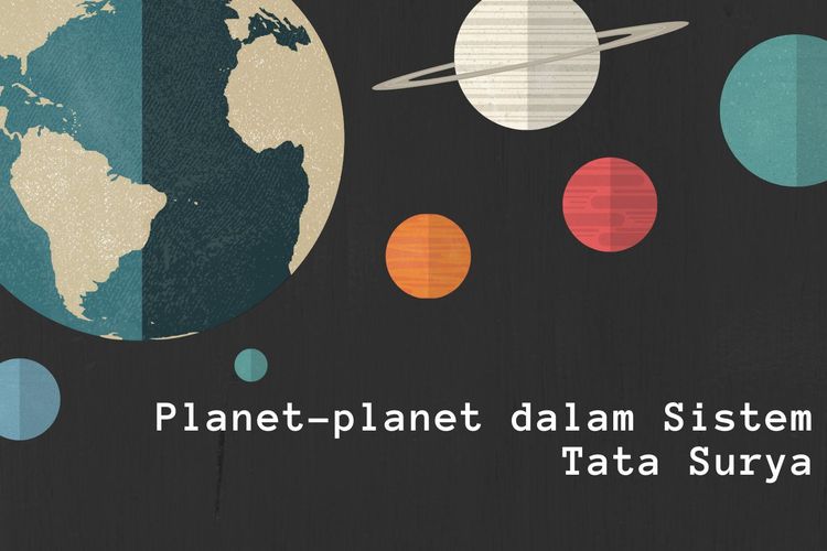 Ilustrasi planet-planet dalam sistem tata surya