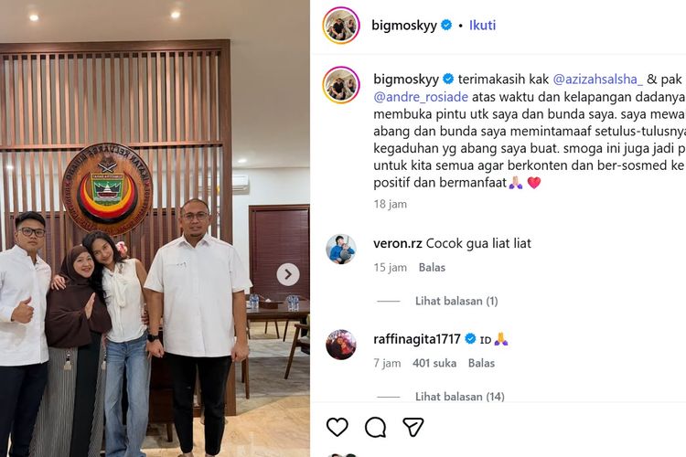 Azizah Salsha Maafkan Bigmo dan Resbob atas Kasus Pencemaran Nama Baik