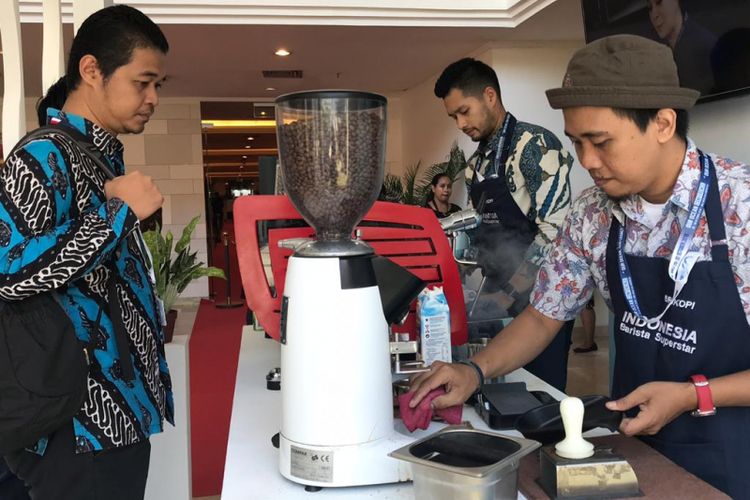 Booth Bank BRI di Our Ocean Conference di Nusa Dua, Bali, Senin (29/10/2018)