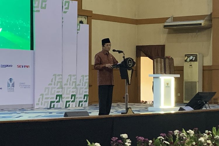Menteri Agama (Menag) Nasaruddin Umar di Universitas Islam Negeri Syarif Hidayatullah Jakarta, Rabu (10/12/2025).