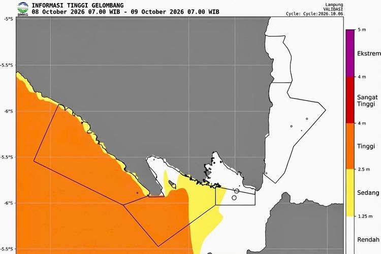 Gelombang hingga 4 Meter Ancam Perairan Lampung, BMKG Ingatkan Kapal Feri dan Nelayan