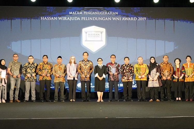 Malam penghargaan Hassan Wirajuda Pelindungan Award (HWPA) di Jakarta, Rabu (11/9/2019) malam.