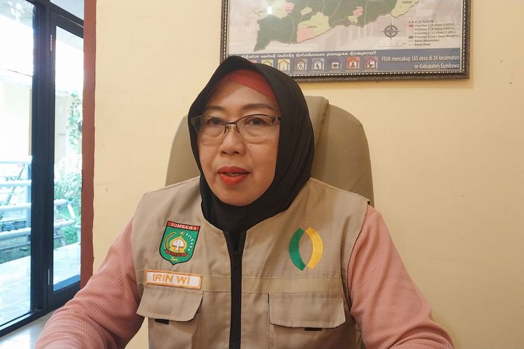 Kadis Ketahanan Pangan Kabupaten Sumbawa, Irin Wahyu Indarni.