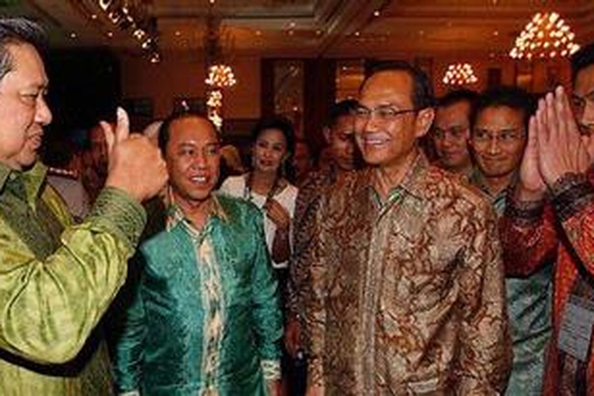 Presiden Susilo Bambang Yudhoyono membuka MUNAS KADIN ke VI di JCC Jakarta, Jumat pagi (24/9/2010).