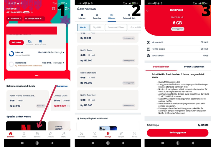 cara langganan netflix pakai pulsa 