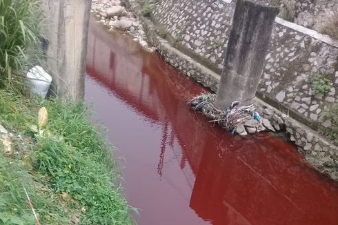 Sungai Klampisan Semarang Jadi Merah dan Keluarkan Bau Busuk, Warga Duga akibat Limbah Pabrik