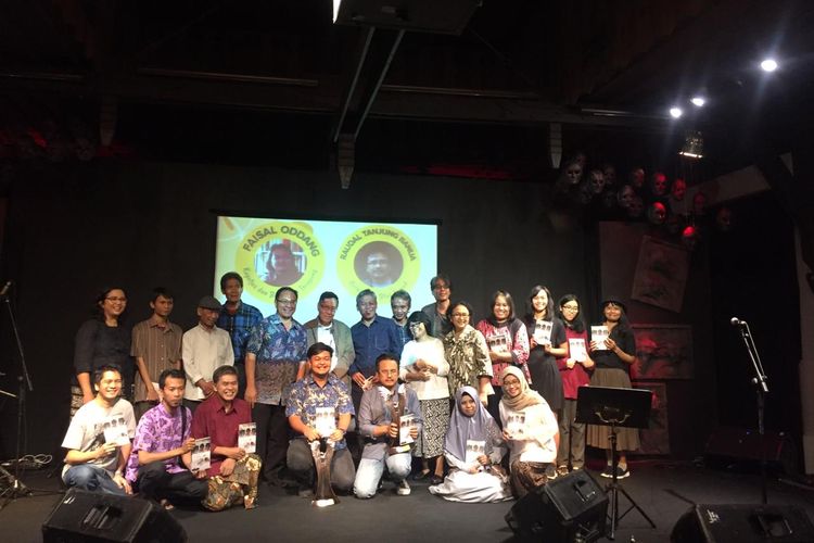 Para cerpenis yang hadir dalam Malam Jamuan Cerpen 2019 di Bentara Budaya Jakarta, Palmerah Selatan, Jakarta Pusat, Jumat (28/6/2019).