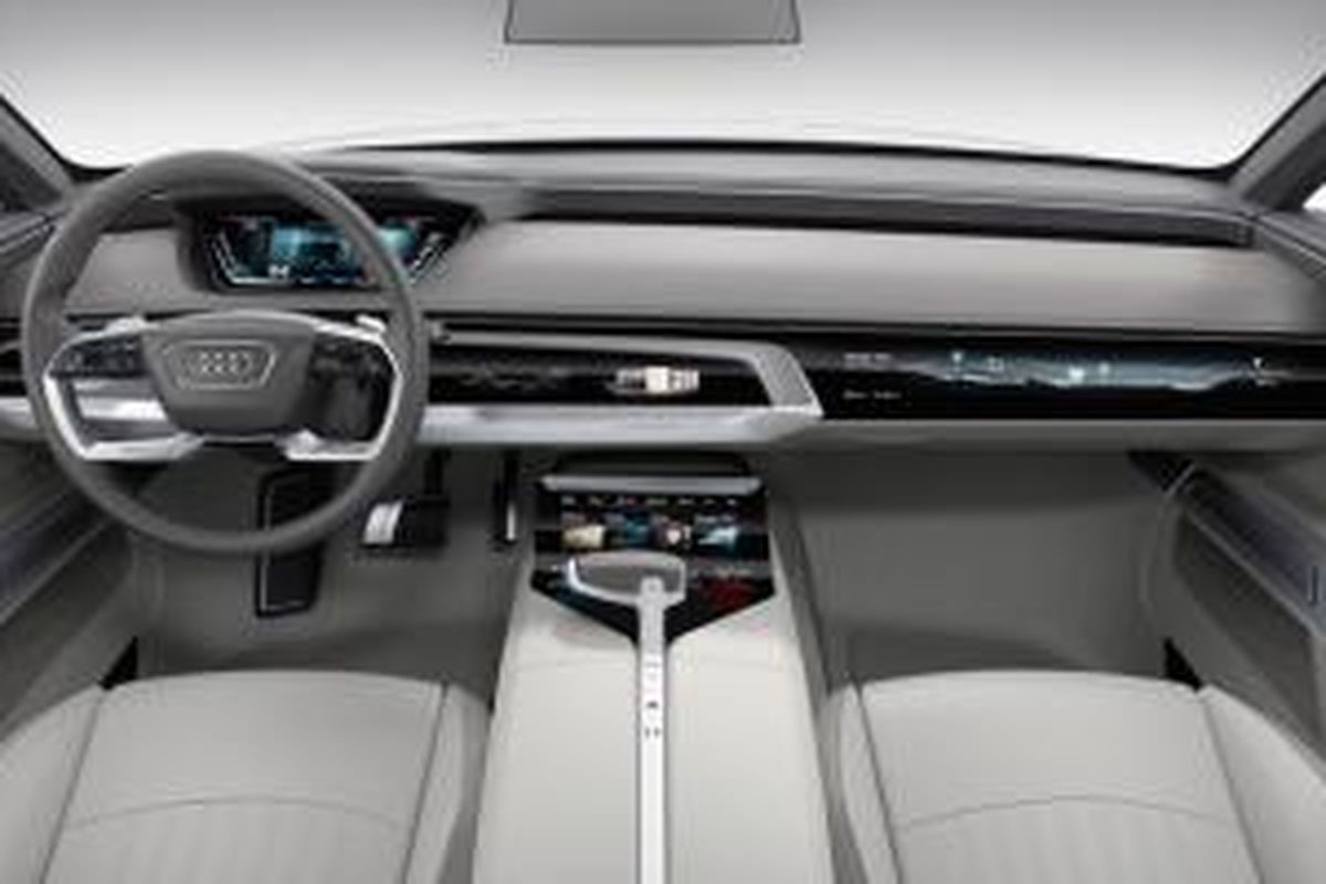 Audi mengganti tombol menjadi layar sentuh di Interior konsep Prologue.