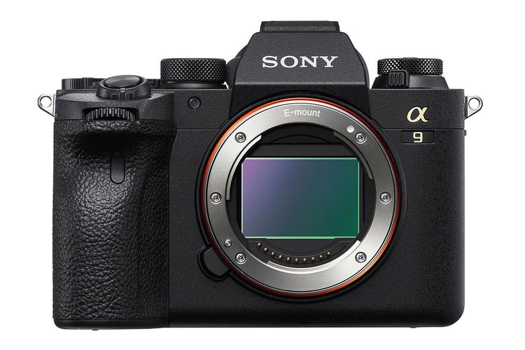 Tampilan depan kamera mirrorless full frame Sony Alpha A9 Mark II