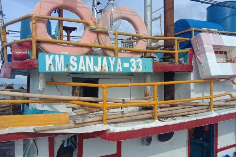 Kapal Nelayan KM Sanjaya 33 sebelum tenggelam di peraiaran laut Aru, Maluku