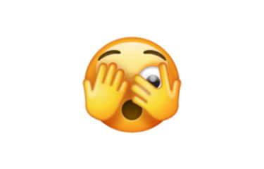 emoji wajah mengintip