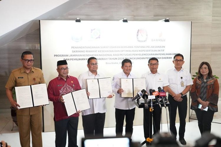 Petugas Pemilu 2024 dapat melakukan skrining riwayat kesehatan dengan dukungan BPJS Kesehatan. 