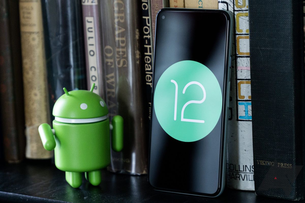 Ilustrasi sistem operasi Android 12