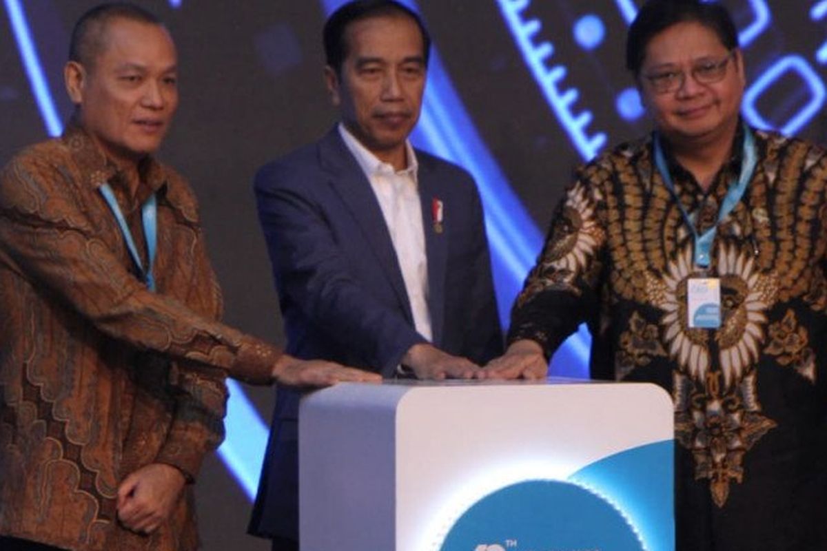 Pembukaan KOMPAS100 CEO Forum oleh Presiden Joko Widodo di Jakarta, Kamis (28/11/2019)