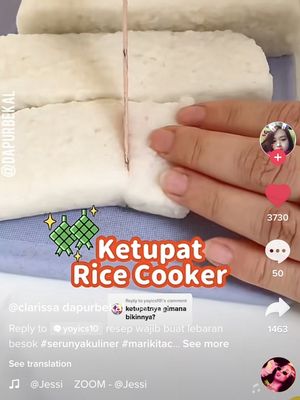Membuat ketupat dengan menggunakan rice cooker 