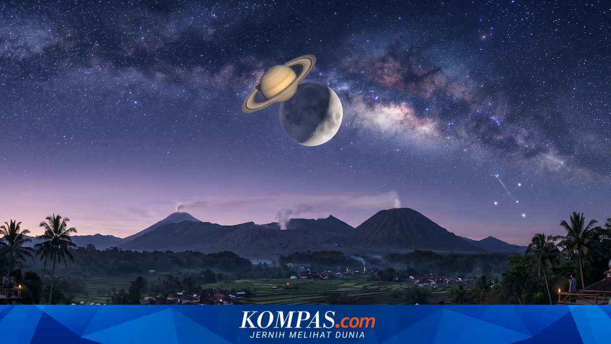 Jangan Lewatkan, Malam Ini Saturnus dan Bulan Bakal Tampak Berdempetan