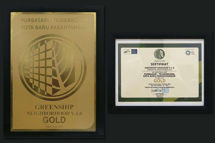 Kota Baru Parahyangan (KBP) meraih dua penghargaan dari lembaga sertifikasi bangunan hijau, yaitu Green Building Council Indonesia (GBCI). Penghargaan tersebut yaitu Greenship Neighborhood dan Greenship Kawasan.