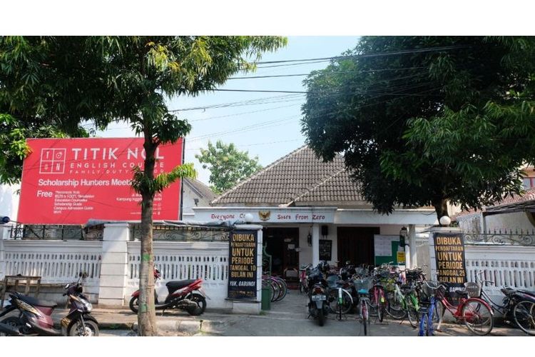 Lokasi kursus bahasa Inggris Titik Nol English di Kampung Inggris, Kecamatan Pare, Kabupaten Kediri, Jawa Timur