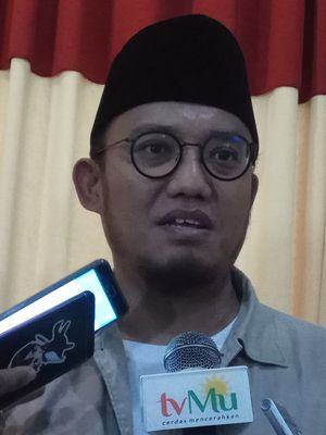 Ketua Pimpinan Pusat Pemuda Muhammadiyah, Dahnil Anzar Simanjuntak Saat Ditemui di Gedung Dakwah PP Muhammadiyah, Jakarta, Jumat (22/2017).