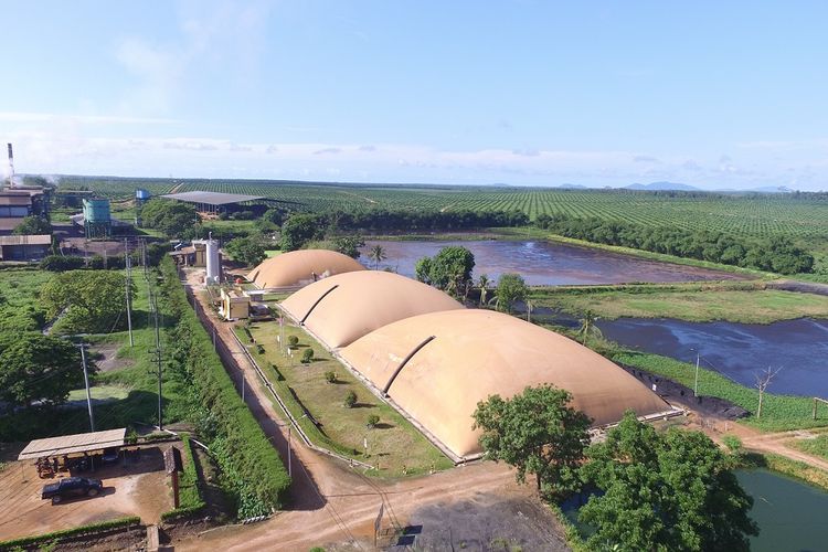 Lokasi pengolahan limbah biogas yang dilakukan anak usaha ANJ, PT Austindo Aufwind New Energy (AANE) di Belitung. 