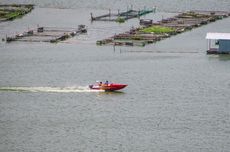 Menyusuri Rowo Jombor Klaten dengan Perahu Saat Sunset