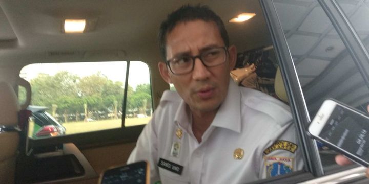 Wakil Gubernur DKI Jakarta Sandiaga Uno di Kompleks Parlemen, Rabu (25/7/2018).