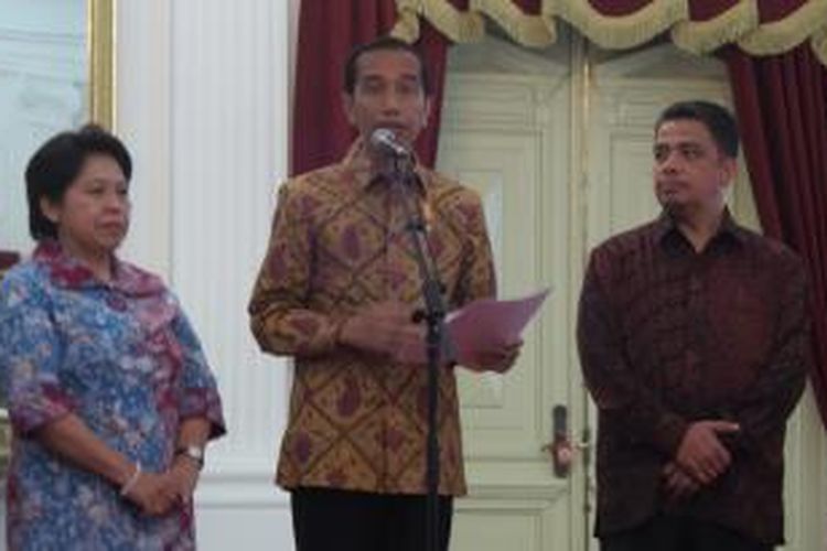Presiden Joko Widodo menyampaikan hasil seleksi yang dilakukan Pansel Komisi Yudisial di Istana Merdeka, Kamis (3/9/2015).