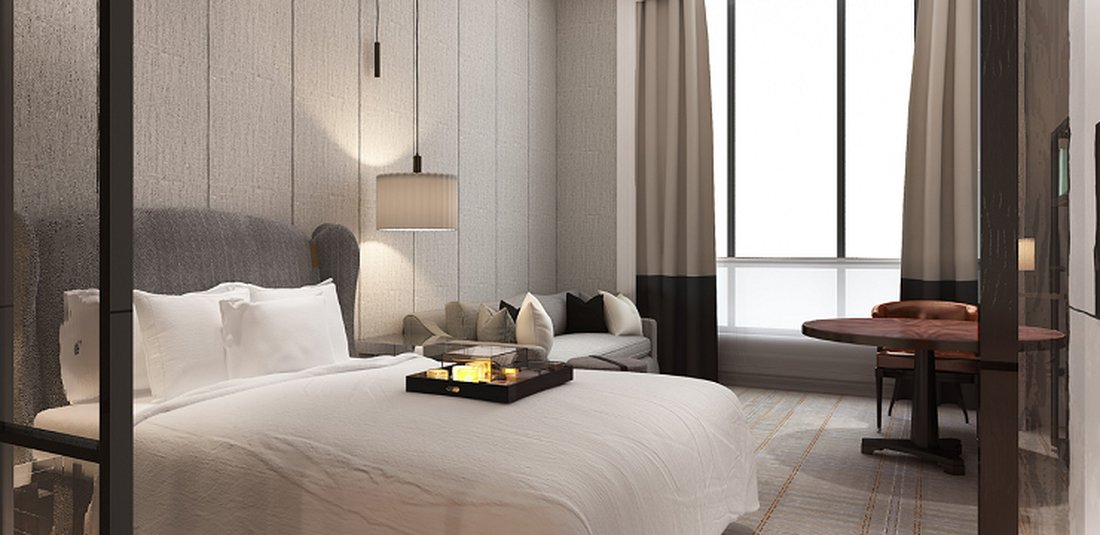 Ilustrasi hotel - King Guest Room di Hilton Beijing Daxing.