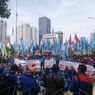 Buruh dan Mahasiswa Demo di Patung Kuda, Jalan Medan Merdeka Menuju Istana Negara Ditutup