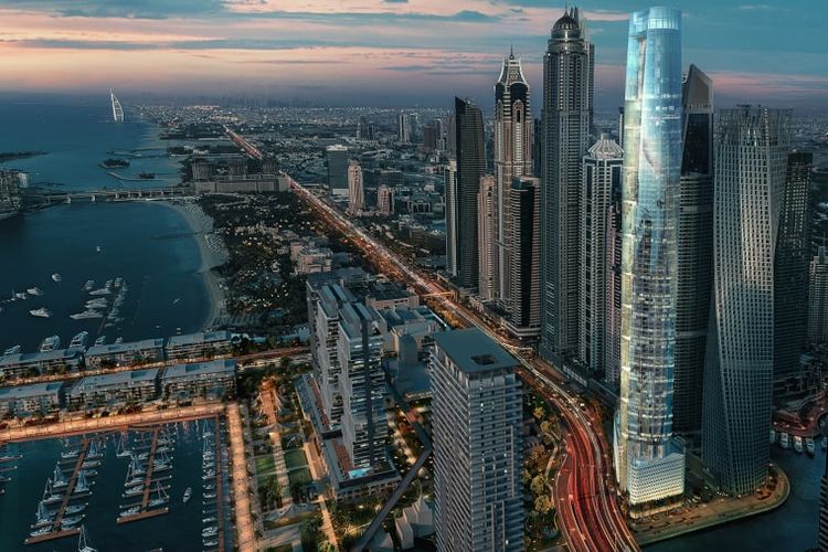 Ciel Tower di Dubia akan menyabet rekor hotel tertinggi di dunia untuk 2022. 