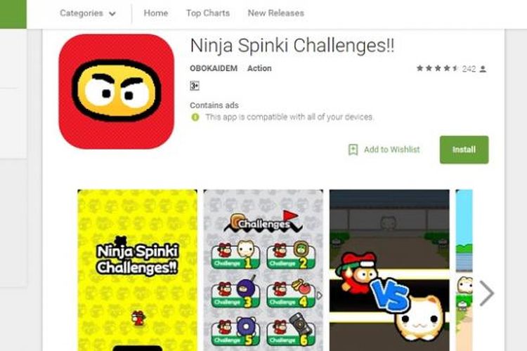 Ninja Spinki Challenges