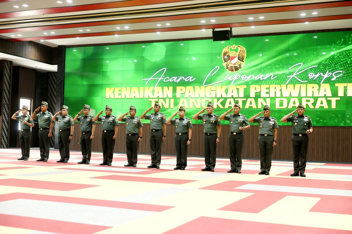 12 Perwira Tinggi TNI AD Naik Pangkat, KSAD: Amanah Harus Diemban Penuh Tanggung Jawab