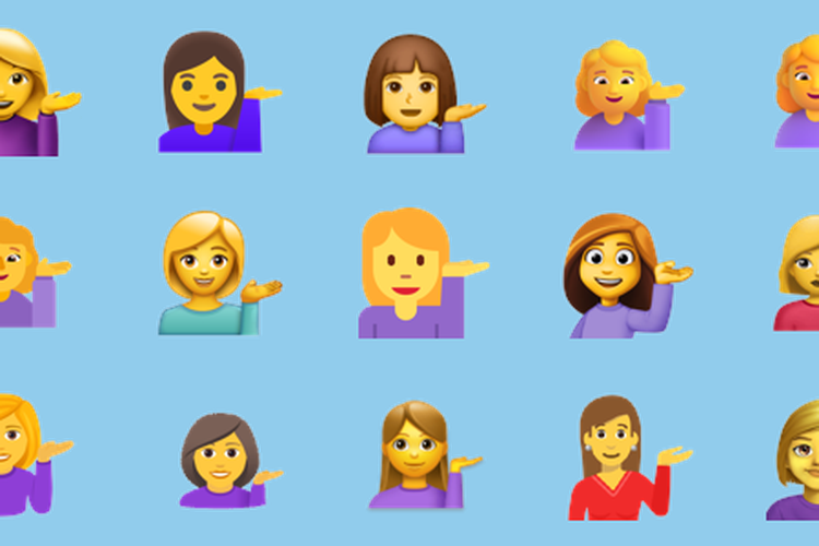 Ilustrasi woman tipping hand emoji