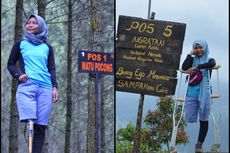 Kisah Arrohmah Mendaki Gunung dengan Satu Kaki, Diamputasi Sebelum Wisuda