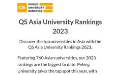 40 Perguruan Tinggi Indonesia Masuk Terbaik Asia Versi QS AUR 2023