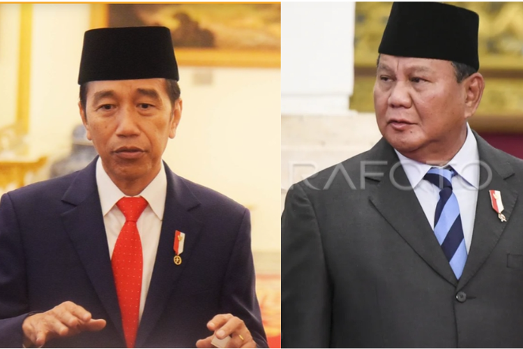 Perbandingan pin yang dikenakan Jokowi dan Prabowo