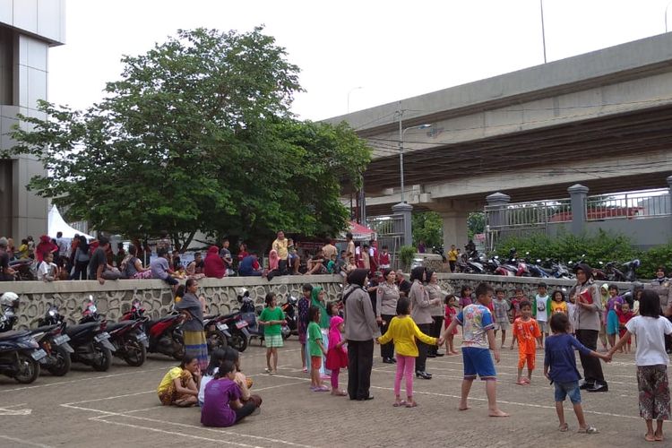 Suasana di Pengungsian Universitas Borobudur, Jakarta Timur Rabu (26/2/2020).