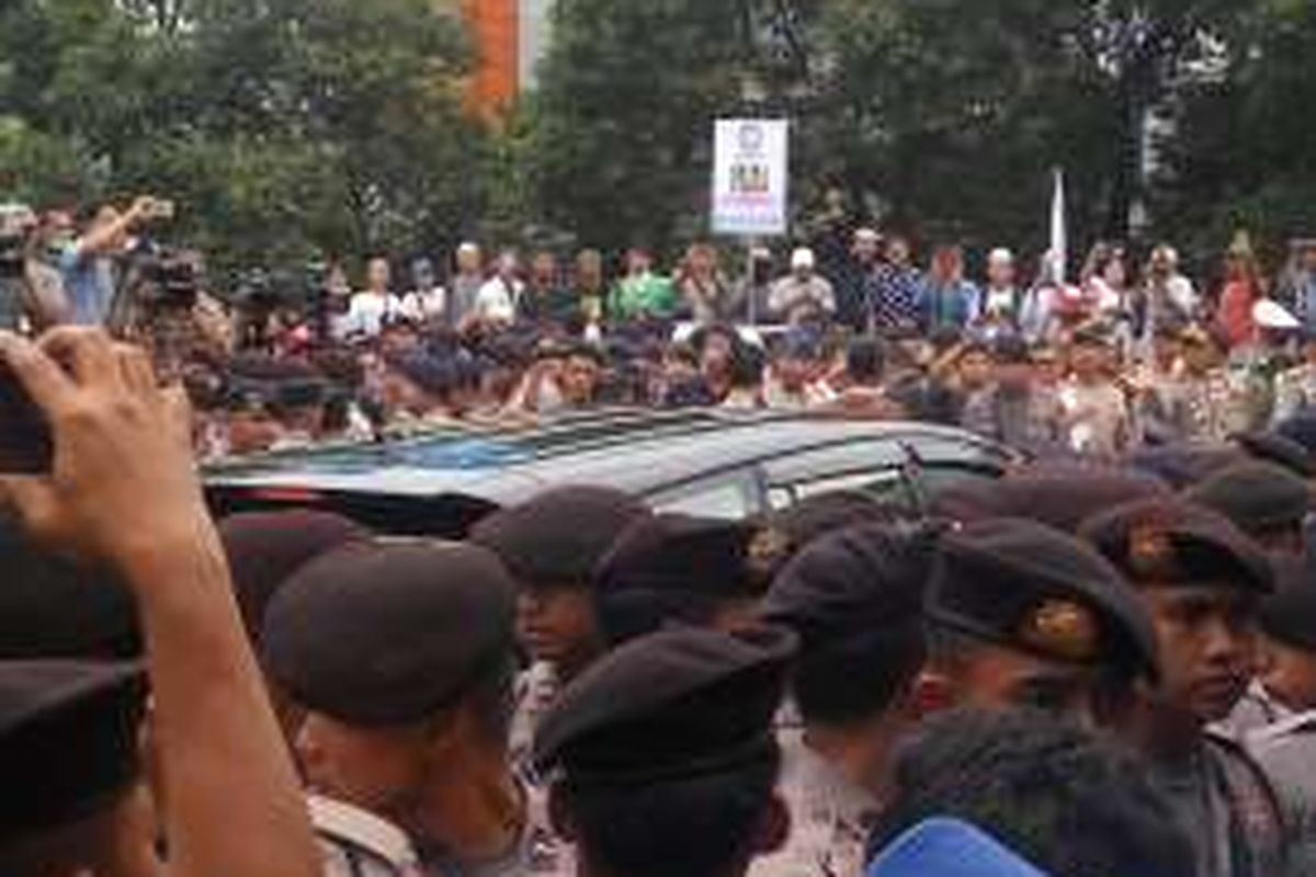 Suasana di depan Geduung eks Pengadilan Negeri Jakarta Pusat pada Selasa (27/12/2016).