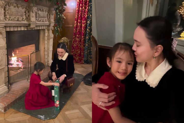 Shandy Aulia dan anaknya merayakan Natal 2025 dengan outfit bernuansa elegan dan santai.