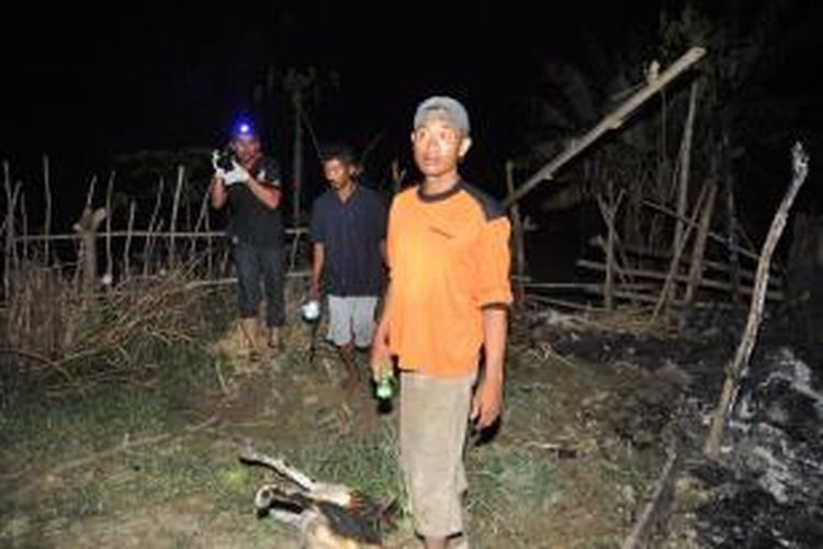 lokasi gubuk di tengah hutan, tempat Partun (65) warga RT 7 RW I Dusun Gendurit, Desa Kawengen, Kecamatan Ungaran Timur, Semarang yang tewas terpanggang bersama lima ekor kambing yang digembalakannya. 
