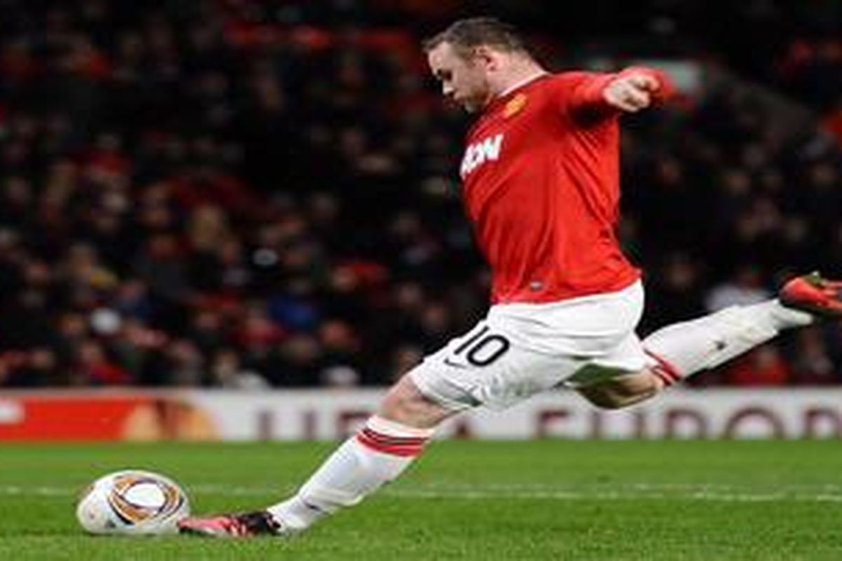 Penyerang Manchester United, Wayne Rooney.
