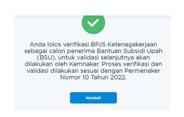 Cara cek penerima BSU 2022 atau BLT subsidi gaji melalui laman BPJS Ketenagakerjaan