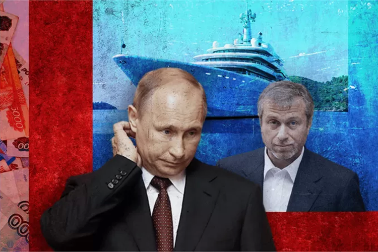 Presiden Rusia Vladimir Putin (kiri) dan Roman Abramovich.