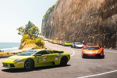 Puluhan Lamborghini Keliling Pulau Dewata